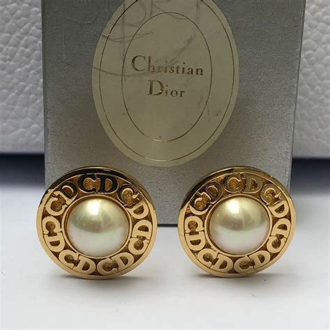 dior clip-on earrings|genuine christian dior earrings.